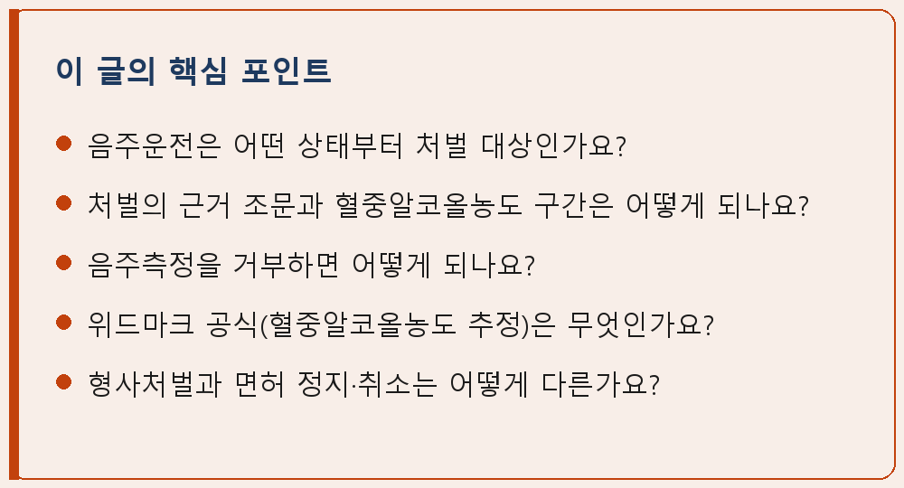 교통사고 관련 이 글의 핵심 포인트 요약 이미지