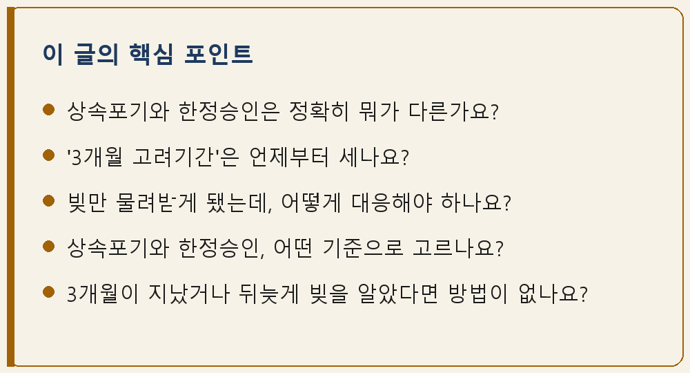 상속 관련 이 글의 핵심 포인트 요약 이미지